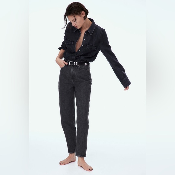 🆓 Ultra High Waist Mom Jeans - Picture 1 of 7